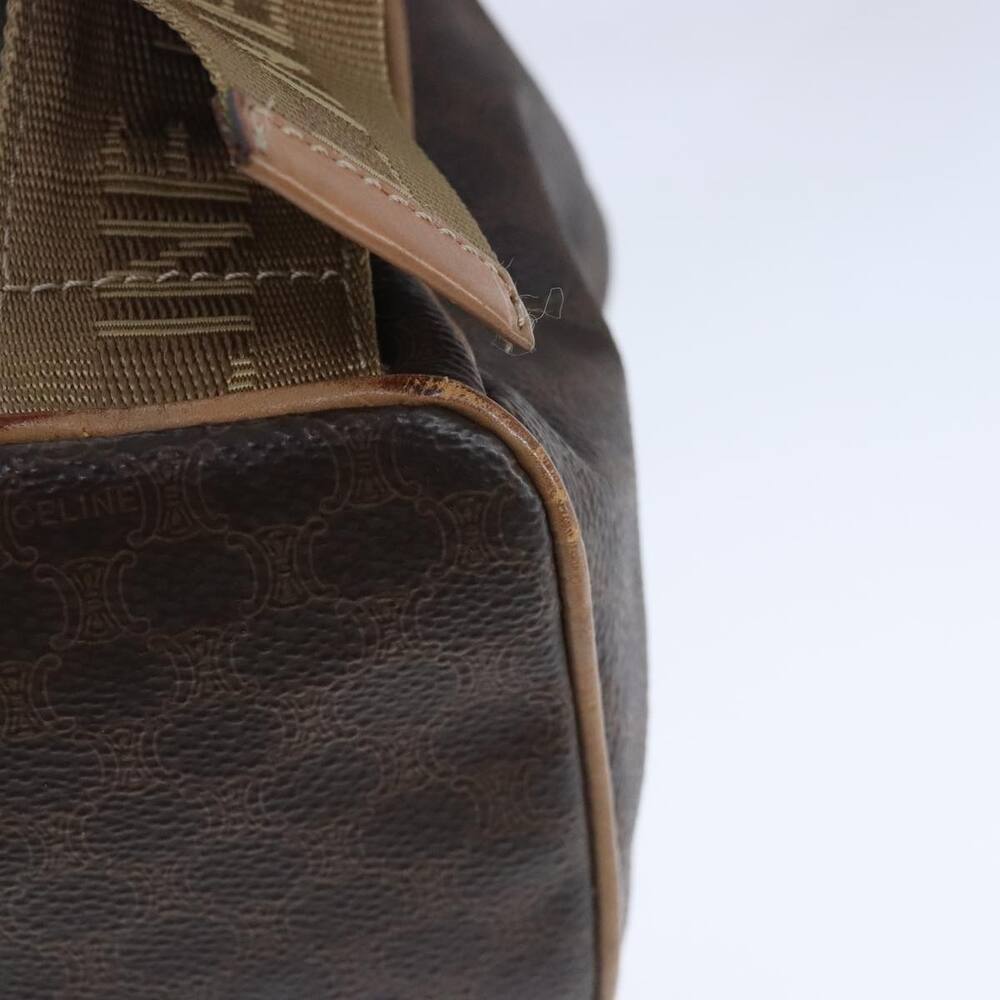 CELINE Macadam Canvas Backpack Pvc Leather Brown Gold - Picture 15 of 16